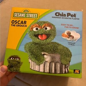 Sesame Street Oscar the Grouch Planter with Blue Packaging